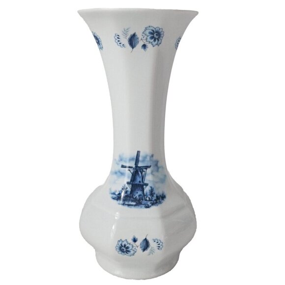 Vintage Delft Blue Vase Holland Delftware - Picture 4 of 7